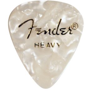 Fender Premium Celluloid 351 White Moto Heavy