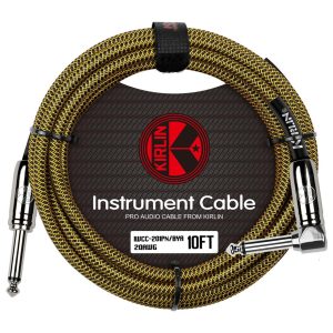 Kirlin Fabric Straight To Angeled Connector - 10ft/3m - Black Yellow