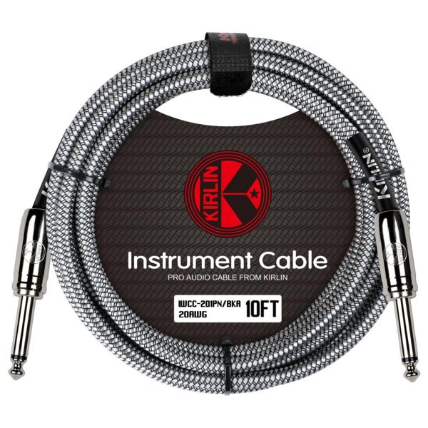 Kirlin Fabric Straight Connector - 10ft/3m - Black
