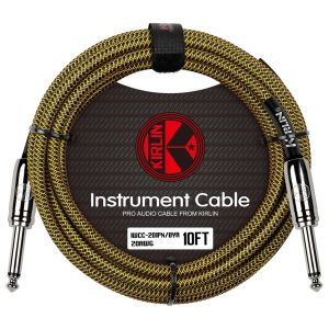 Kirlin Fabric Straight Connector - 10ft/3m - Black Yellow