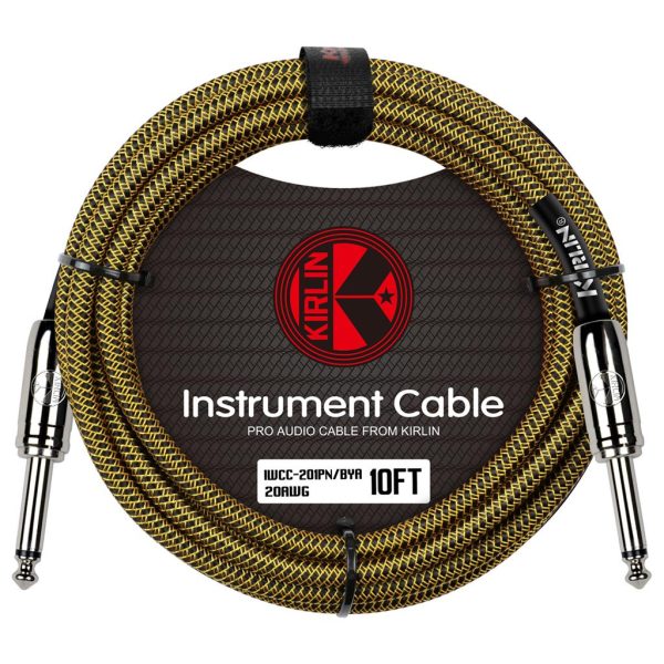 Kirlin Fabric Straight Connector - 10ft/3m - Black Yellow