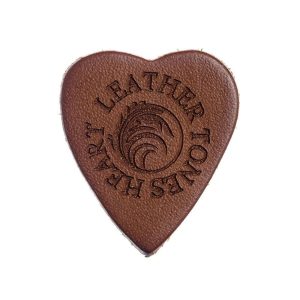 Leather Tones Heart Brown