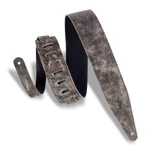 Levys Garment Leather w Garment Leather Backing Distressed 2 1/2" - Black MG317BOG-BLK