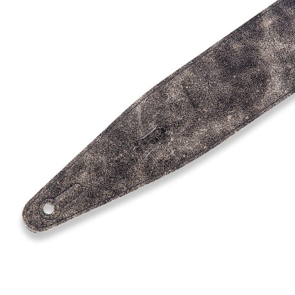 Levys Garment Leather w Garment Leather Backing Distressed 2 1/2" - Black MG317BOG-BLK - Image 2