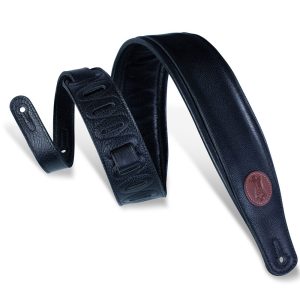 Levys Garment Leather w Garment Leather Backing Signature Logo Padded 3" - Black MSS2-BLK